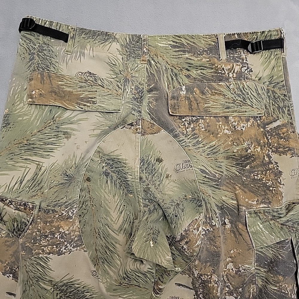 VTG Ghost Camo Pants Mens 34x30 Green Ridge Cargo Ultimate Camoflage Hunting - Picture 14 of 16